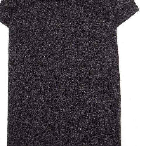 NEXT Womens Black Viscose Shift Size 14 Round Neck Pullover