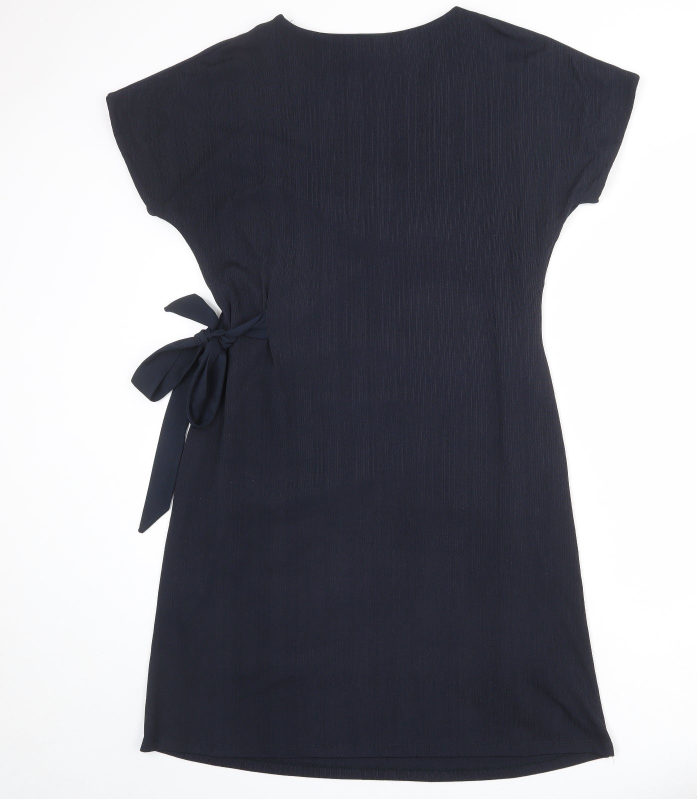 Phase Eight Womens Blue Polyester Shift Size 14 V-Neck Pullover - Tie Side Detail