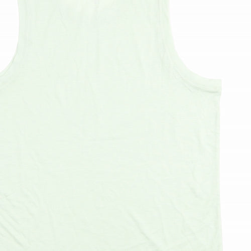 Marks and Spencer Womens Green Polyester Basic Tank Size 12 Round Neck