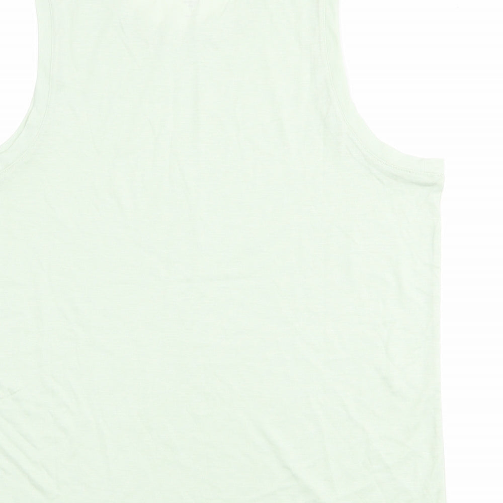 Marks and Spencer Womens Green Polyester Basic Tank Size 12 Round Neck