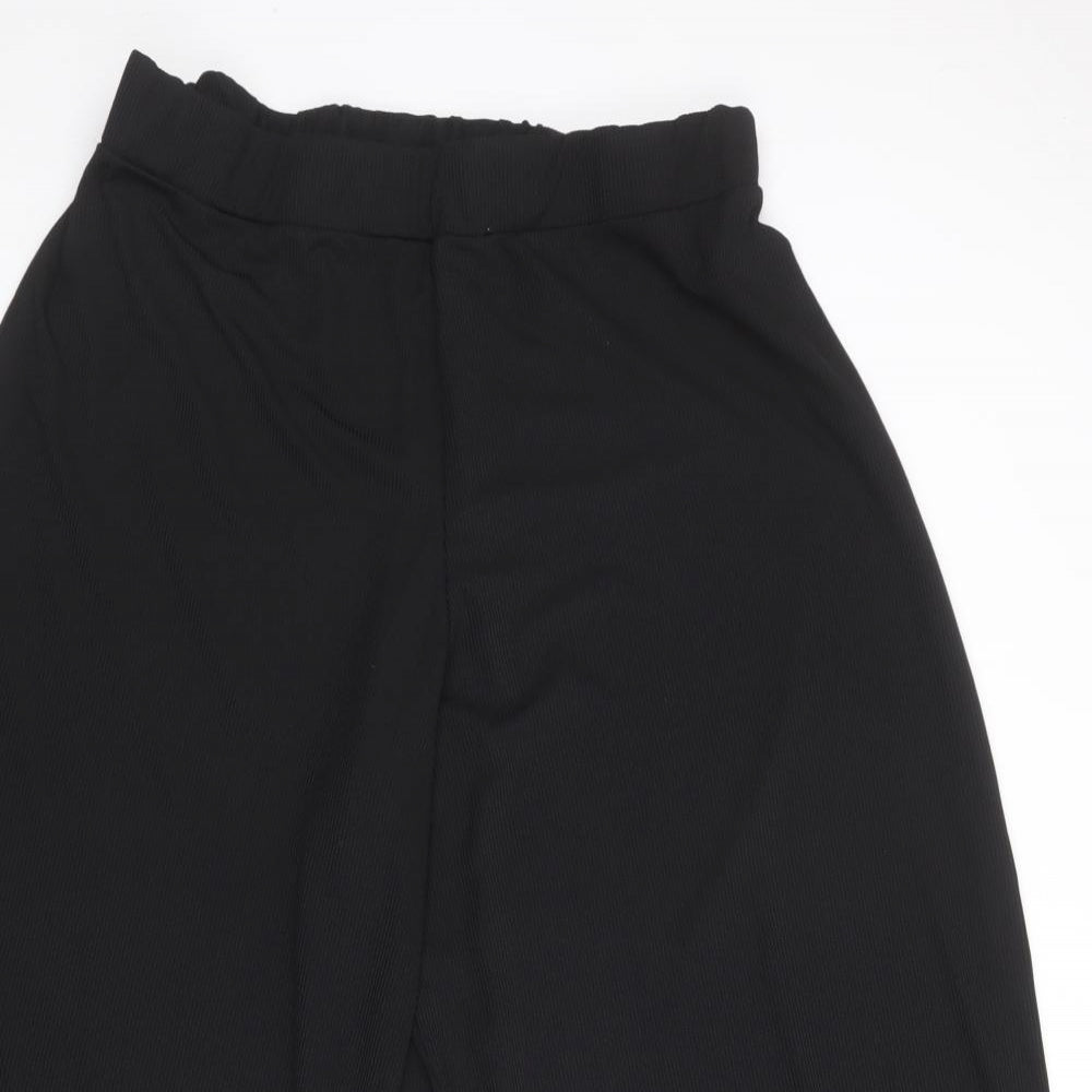 Yours Womens Black Polyester Cropped Trousers Size 38 in L21 in Regular