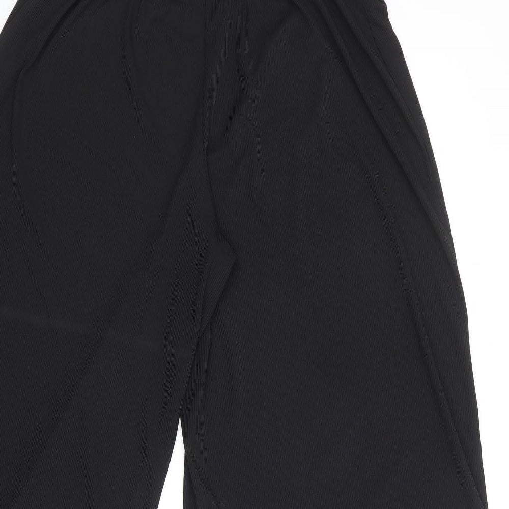 Yours Womens Black Polyester Cropped Trousers Size 38 in L21 in Regular