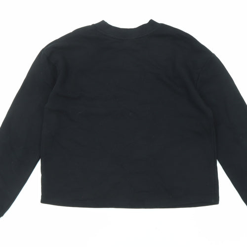 River Island Girls Black Cotton Pullover Sweatshirt Size 11-12 Years Pullover - L'amour