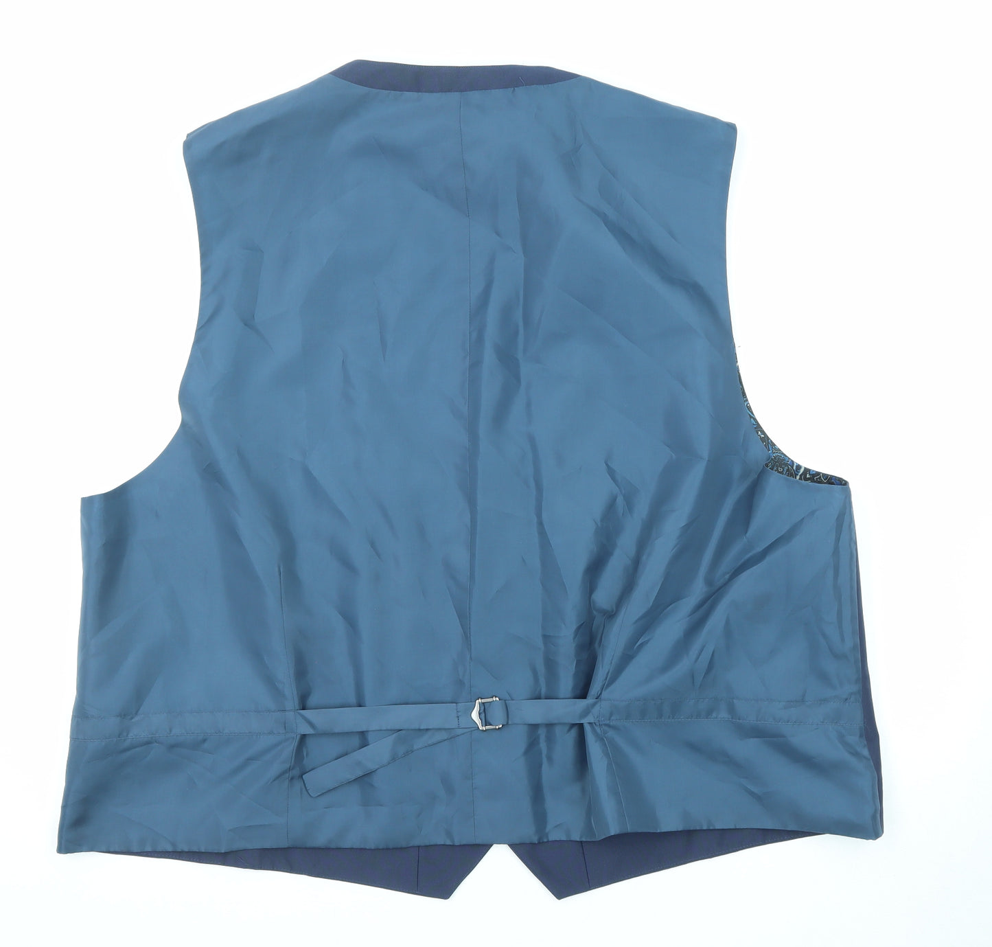 Williams & Brown Mens Blue Polyester Jacket Suit Waistcoat Size 56 Regular