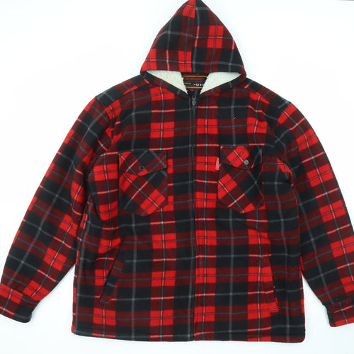 High Mount Mens Red Gilet Coatigan Size L Zip