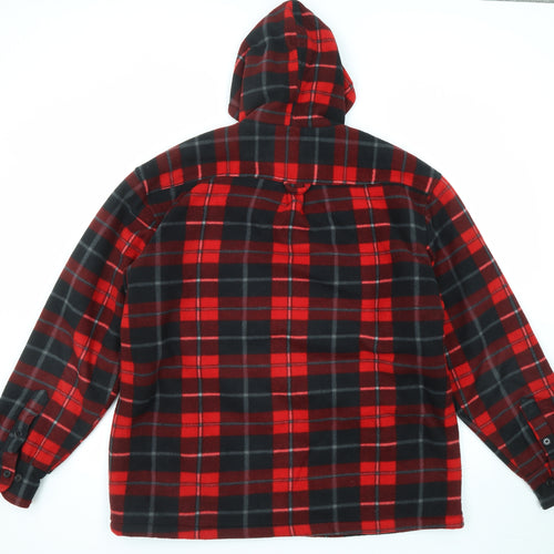 High Mount Mens Red Gilet Coatigan Size L Zip