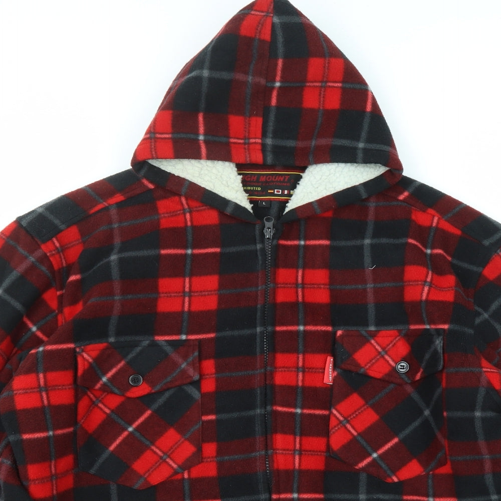 High Mount Mens Red Gilet Coatigan Size L Zip