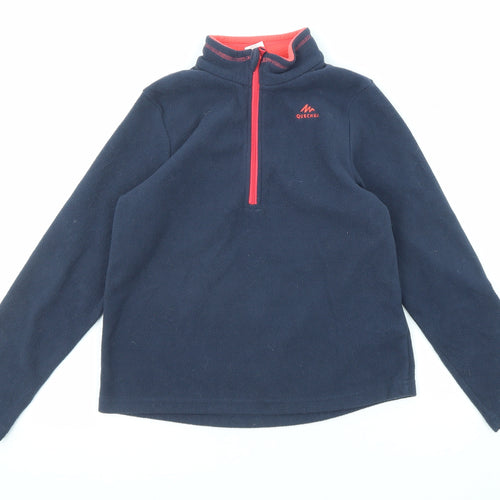 Quechua Girls Blue Polyester Pullover Sweatshirt Size 8-9 Years Zip