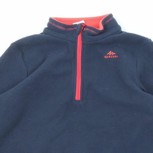 Quechua Girls Blue Polyester Pullover Sweatshirt Size 8-9 Years Zip