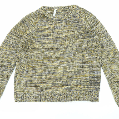 Whistles Womens Multicoloured Round Neck Cotton Pullover Jumper Size 16
