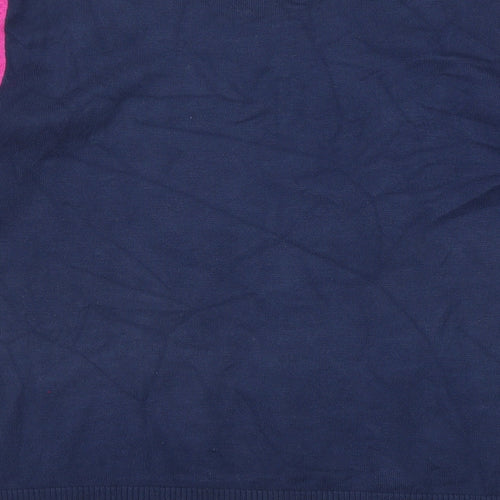 M&Co Womens Blue Round Neck Viscose Pullover Jumper Size 16