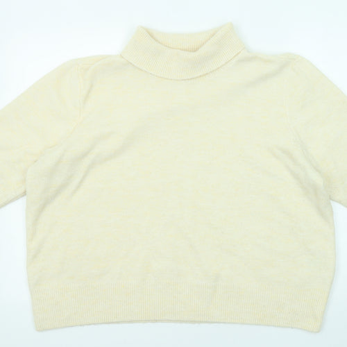 H&M Womens Beige Roll Neck Polyester Pullover Jumper Size XL