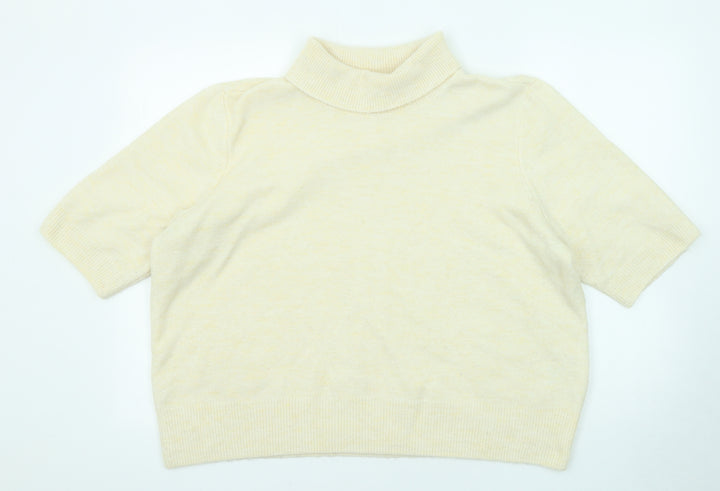 H&M Womens Beige Roll Neck Polyester Pullover Jumper Size XL