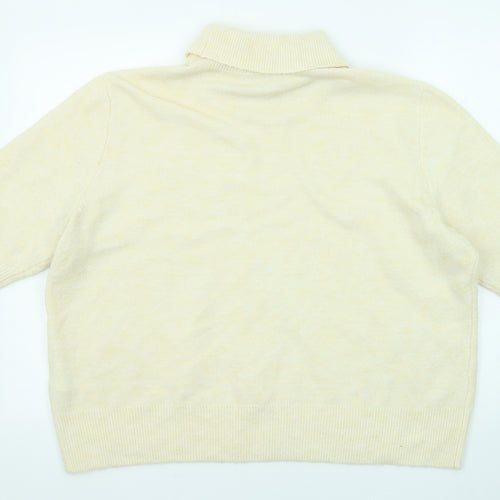 H&M Womens Beige Roll Neck Polyester Pullover Jumper Size XL