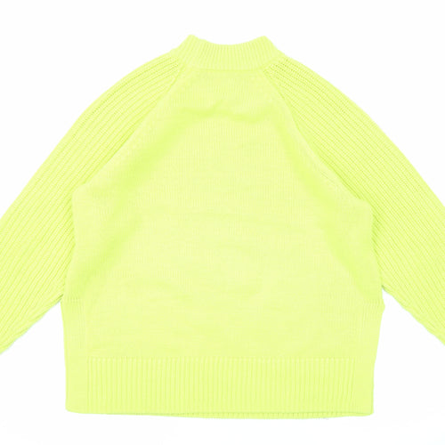 Marks and Spencer Womens Yellow High Neck Acrylic Pullover Jumper Size M