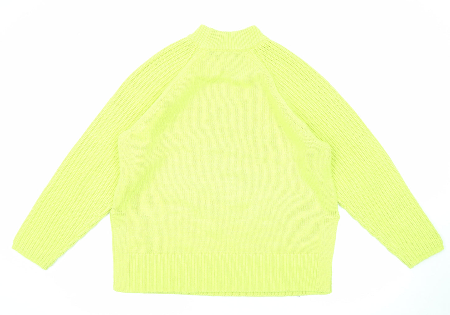 Marks and Spencer Womens Yellow High Neck Acrylic Pullover Jumper Size M
