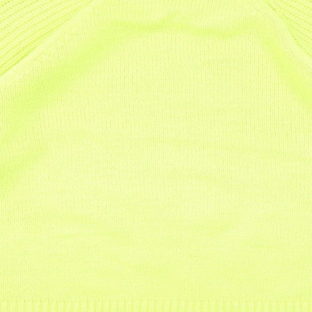 Marks and Spencer Womens Yellow High Neck Acrylic Pullover Jumper Size M