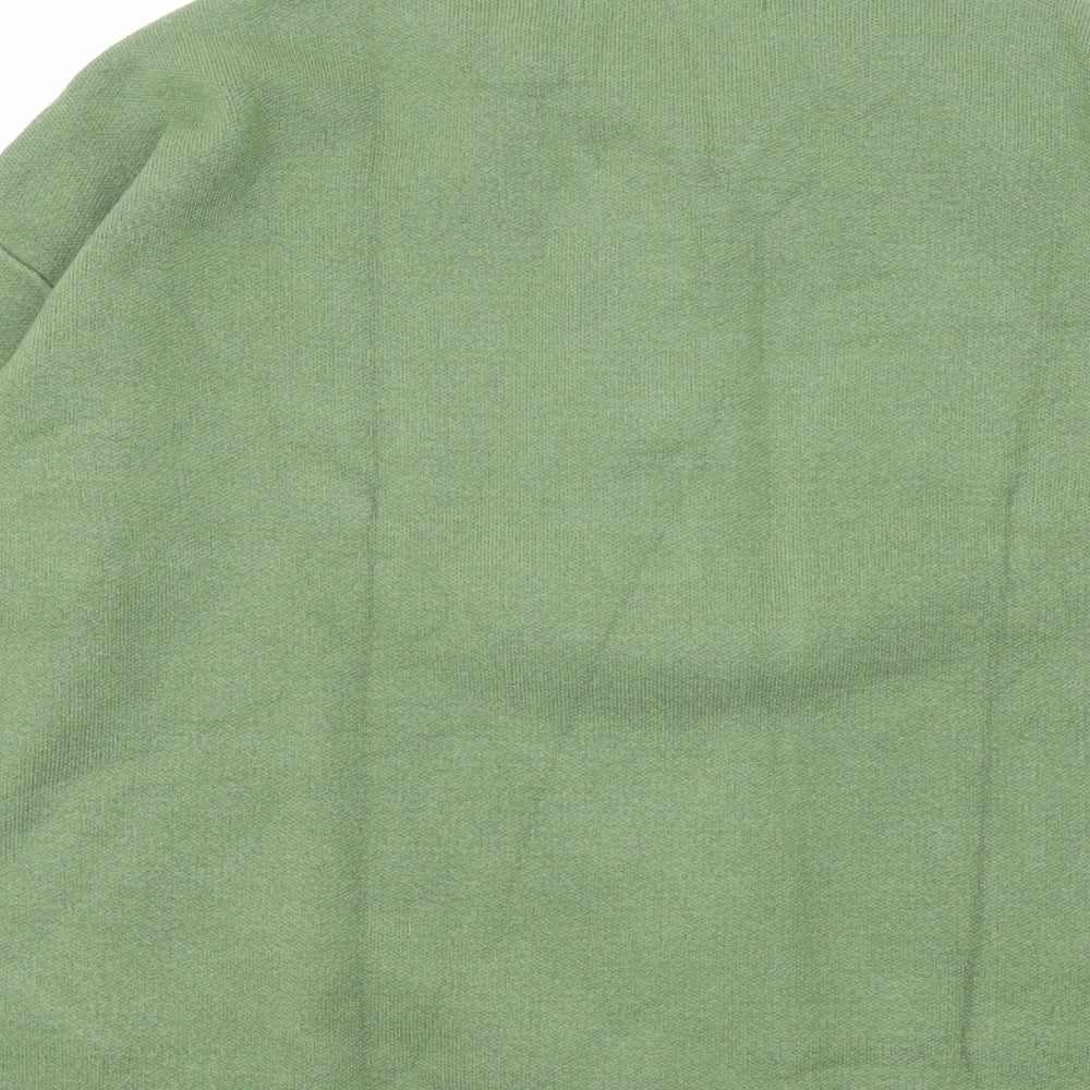 Paul Costelloe Womens Green Collared Viscose Pullover Jumper Size 12