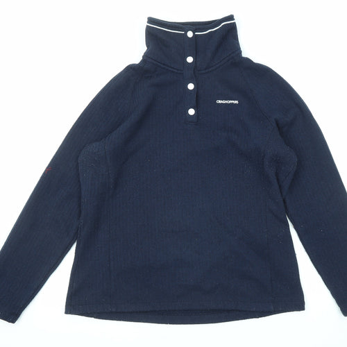 Craghoppers Womens Blue Polyester Pullover Sweatshirt Size 16 Snap