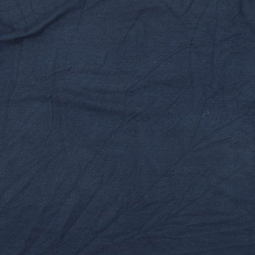 Amara Reya Womens Blue Round Neck Viscose Pullover Jumper Size XL