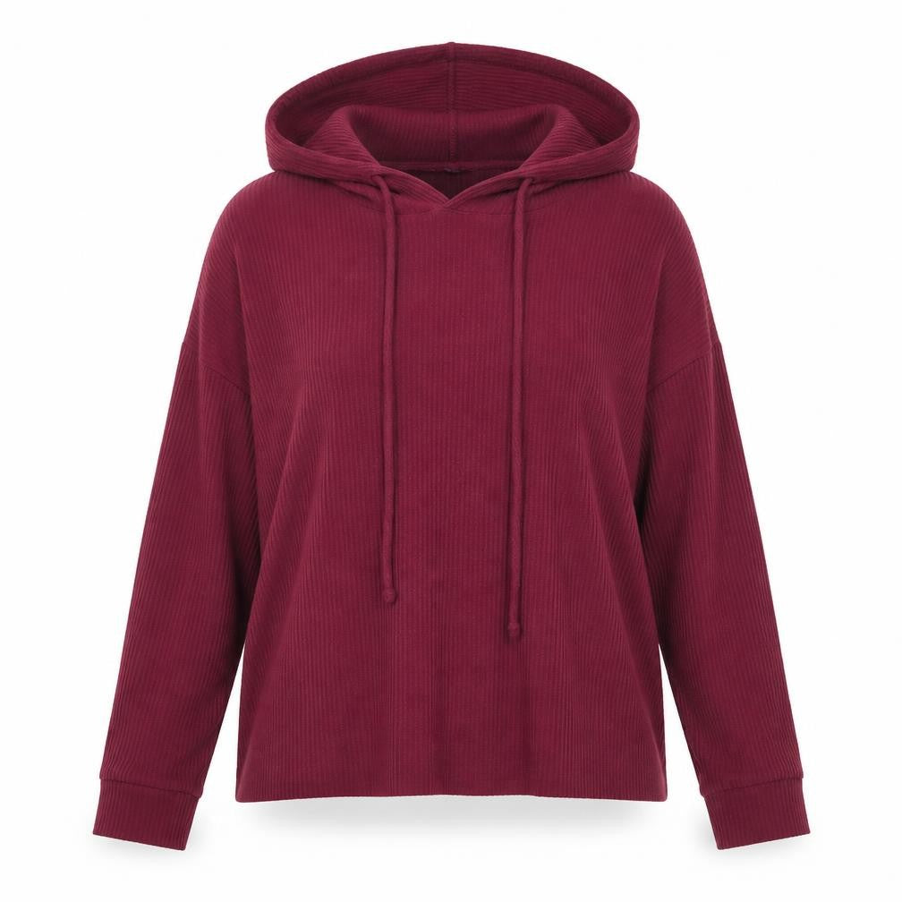 Front view of BDG women’s purple round neck polyester jumper, size XS