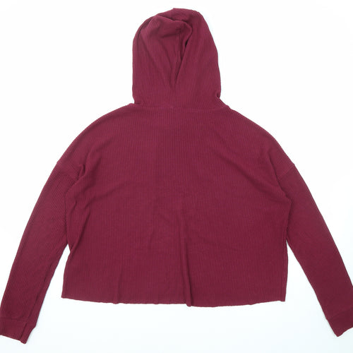 BDG Womens Purple Round Neck Polyester Pullover Jumper Size XS