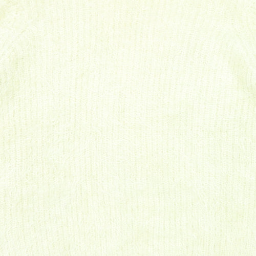 Topshop Womens Beige V-Neck Nylon Cardigan Jumper Size 12