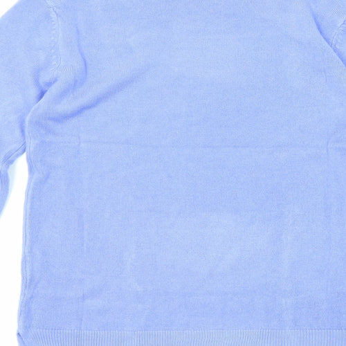 Marks and Spencer Womens Purple Round Neck Acrylic Pullover Jumper Size 6