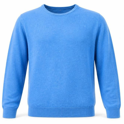 Marks and Spencer Mens Blue Round Neck Acrylic Pullover Jumper Size M Long Sleeve