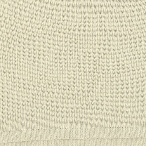 Missguided Womens Beige Boat Neck Acrylic Pullover Jumper Size 22