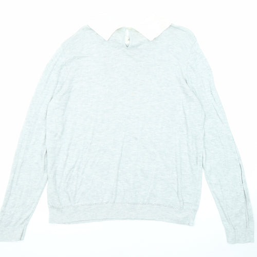 Dorothy Perkins Womens Green Collared Nylon Pullover Jumper Size 20