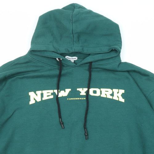 Public Desire Womens Green Polyester Pullover Hoodie Size 24 Pullover - New York