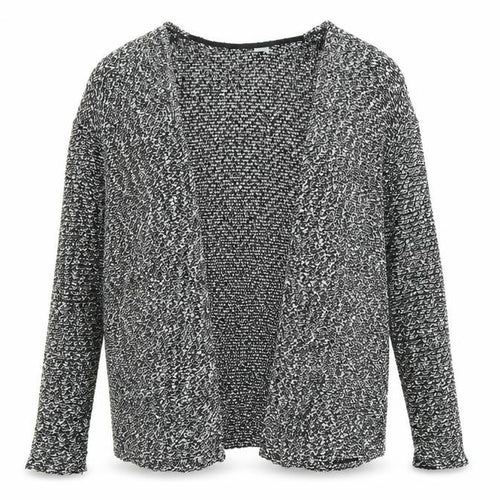 Divided by H&M Womens Black V-Neck Geometric Polyester Cardigan Jumper Size S