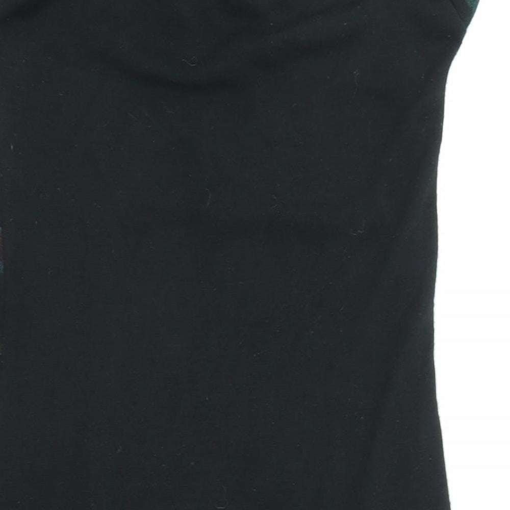 Joe Browns Womens Black Geometric Polyester Jumper Dress Size 10 Cowl Neck Pullover