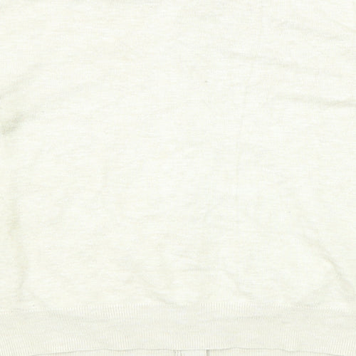 Marks and Spencer Womens Beige Round Neck Viscose Cardigan Jumper Size 16
