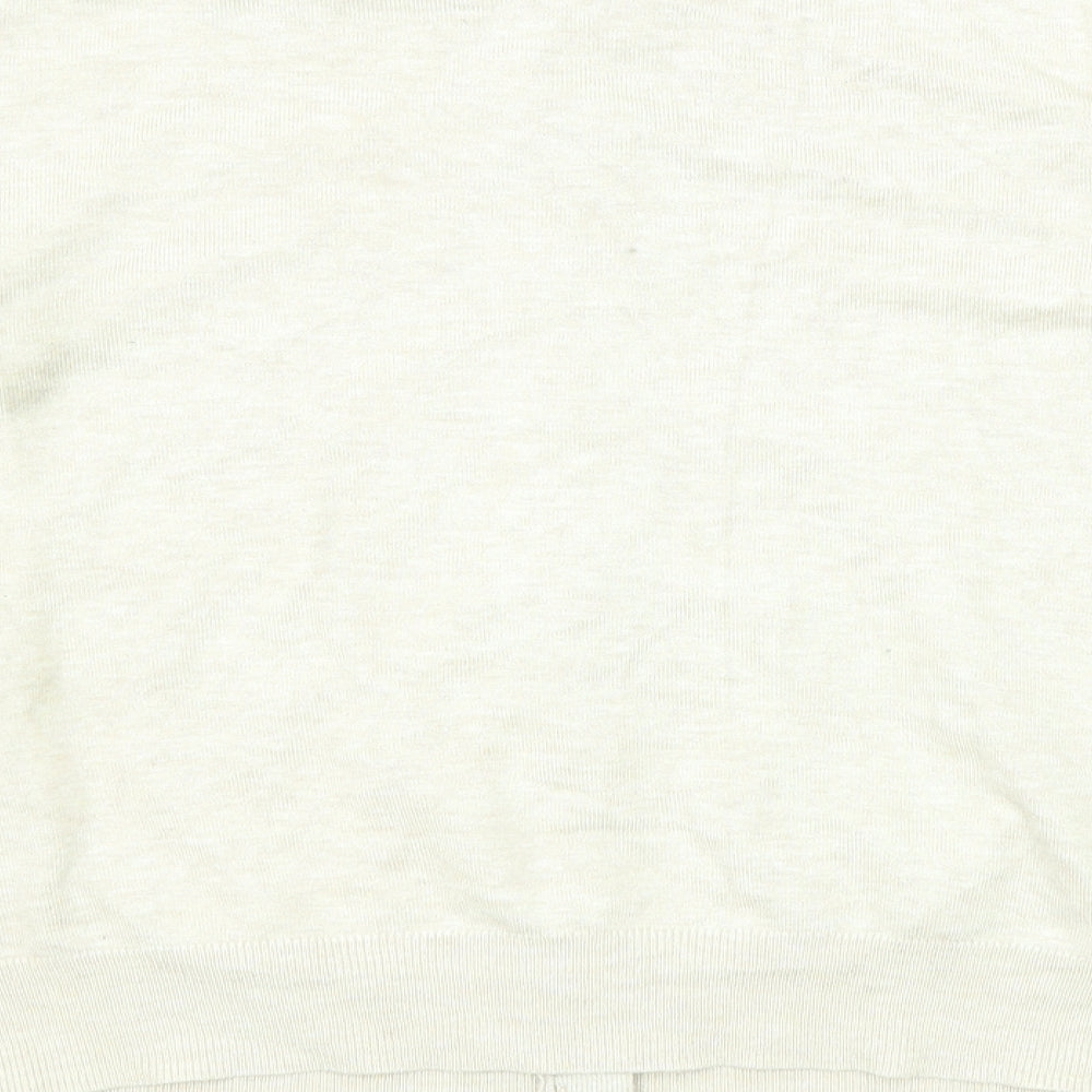Marks and Spencer Womens Beige Round Neck Viscose Cardigan Jumper Size 16