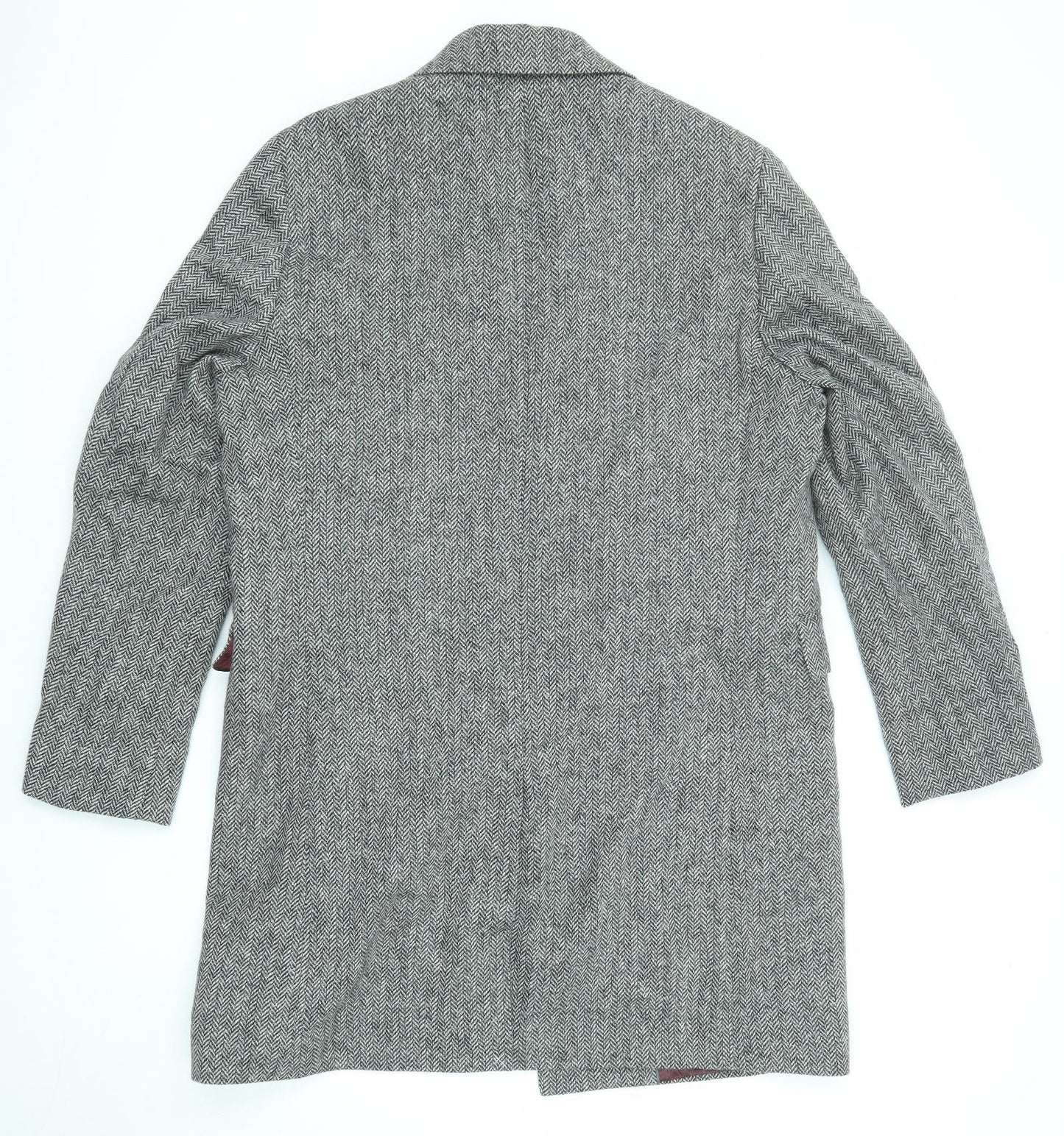 Marks and Spencer Mens Grey Overcoat Coat Size XL Button