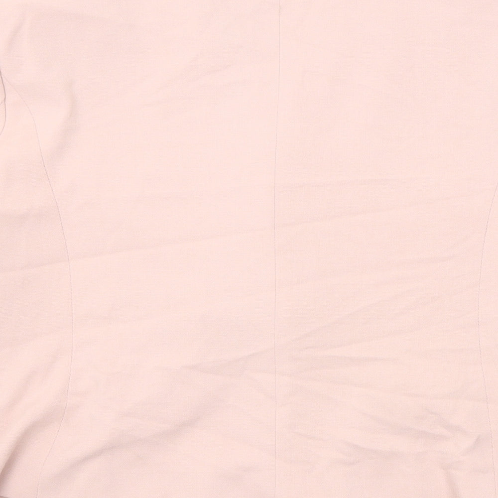 Marks and Spencer Womens Pink Polyester Jacket Blazer Size 18