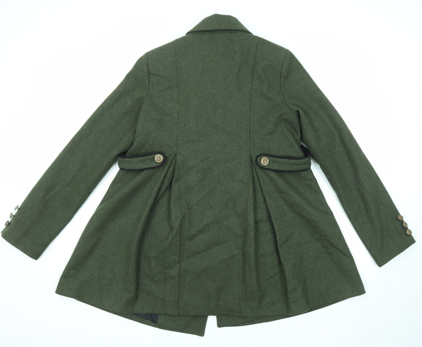 Pins & Needles Womens Green Overcoat Coat Size M Button