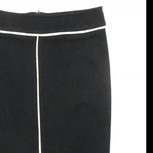 Dorothy Perkins Womens Black Acrylic Straight & Pencil Skirt Size 12 Zip