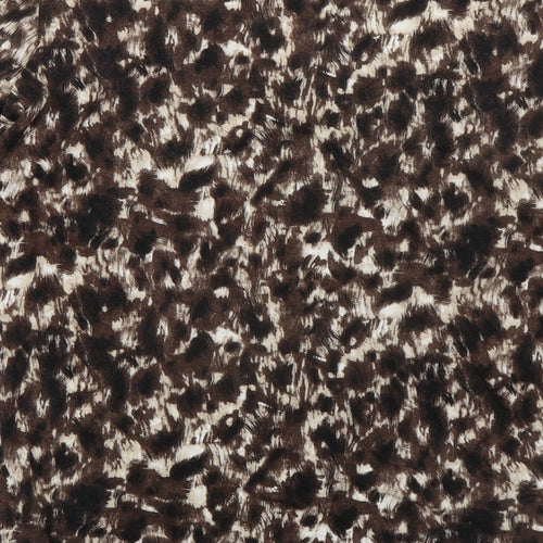 Marks and Spencer Womens Brown Geometric Viscose Basic T-Shirt Size 18 Square Neck
