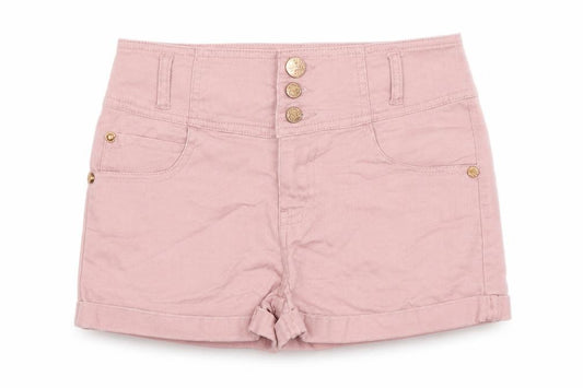 Kylie Girls Pink Cotton Boyfriend Shorts Size 11 Years Regular Zip
