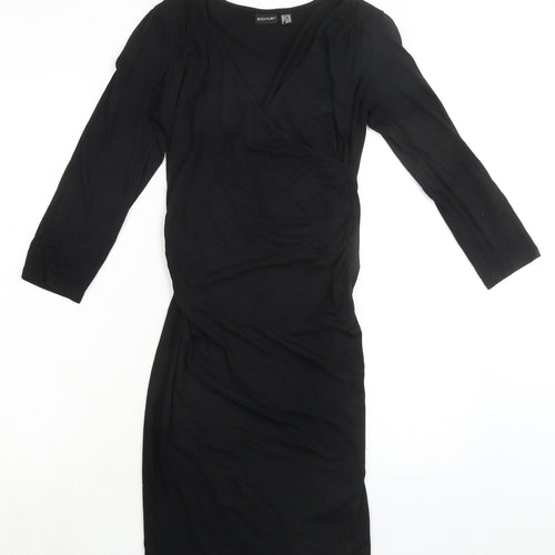 Body Flirt Womens Black Viscose Bodycon Size XS Round Neck