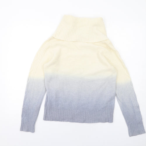 Monsoon Womens Ivory Roll Neck Wool Pullover Jumper Size M