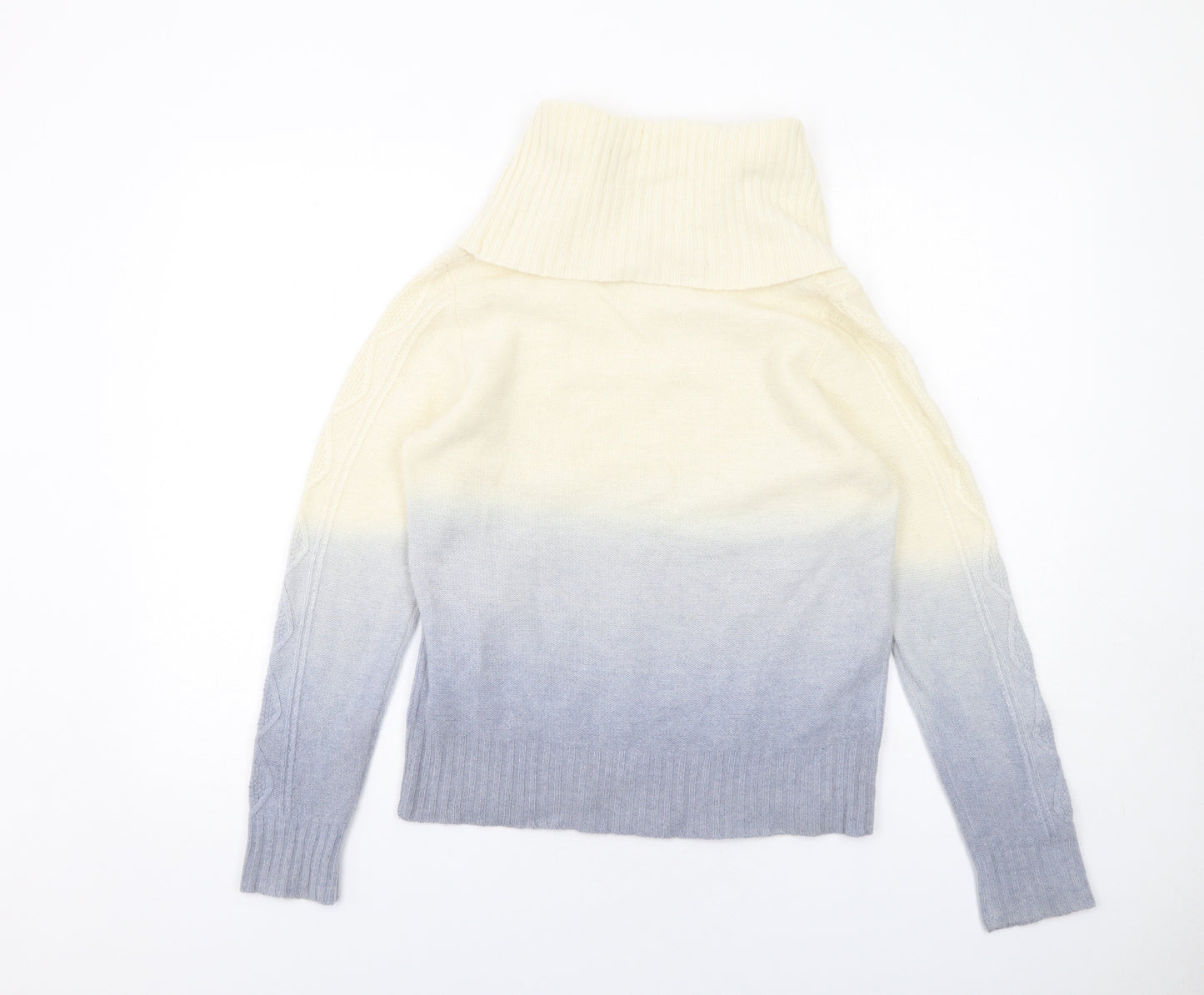 Monsoon Womens Ivory Roll Neck Wool Pullover Jumper Size M