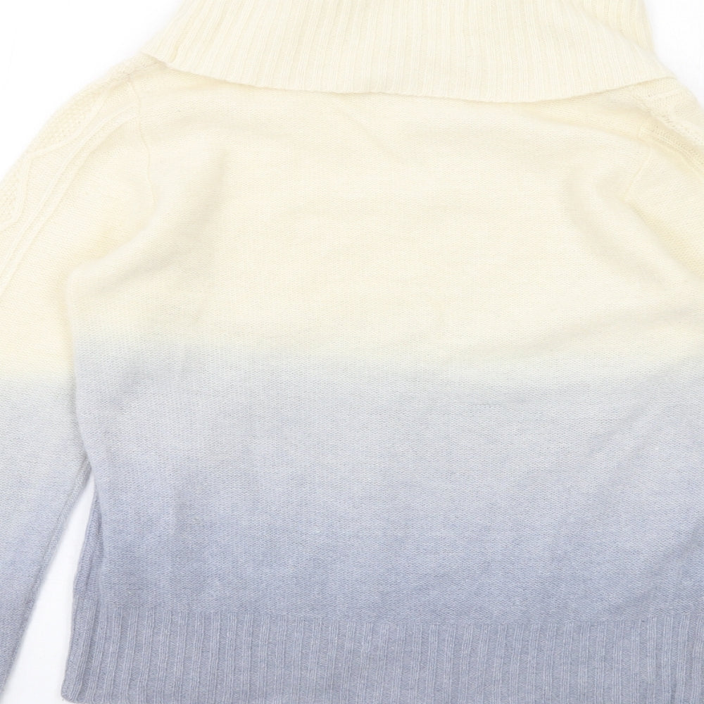 Monsoon Womens Ivory Roll Neck Wool Pullover Jumper Size M