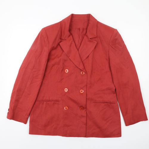 Principles Womens Red Jacket Blazer Size 16 Button