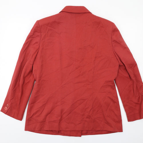 Principles Womens Red Jacket Blazer Size 16 Button