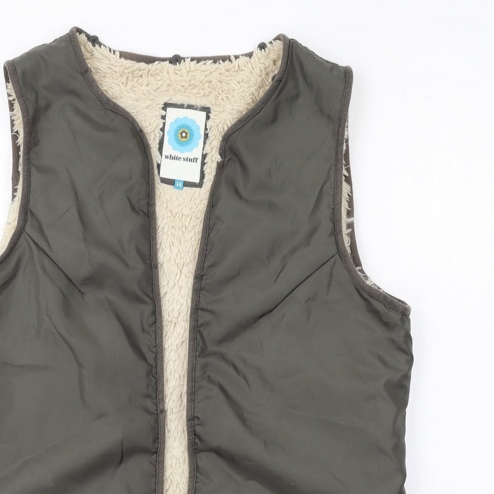 White Stuff Womens Grey Gilet Jacket Size 14