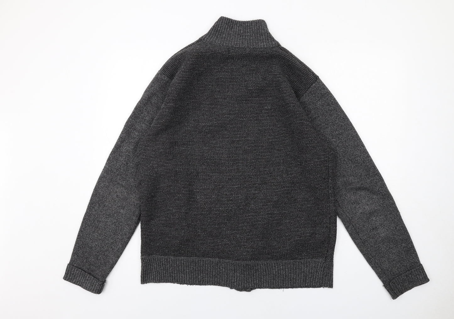 Todd Baxter Mens Grey Gilet Coatigan Size XL Zip